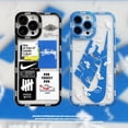 thumbnail image 2 of Trend Brand Joint Name Sports Brand Phone Case iPhone 11Promax 12Promax 13Promax The New Angel Eys Soft Straight Edge Protect Back Cover iPhone 7 8 Plus SE 2020 X XS MAX XR, 2 of 4