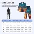 thumbnail image 3 of KLL Celestial Stag Cosmic Glow Sleepwear Mens Flannel Pajamas,Long Cotton Pj Set, 3 of 7