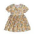 thumbnail image 3 of AJZIOJIRO Robe Décontractée pour Filles 3-8 Ans pour Bébé Été Col Rond Robe Ample en Coton Imprimé Dessin Animé Mignon, 3 of 9