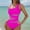 Hot Pink, variant on LEBONYARD Women's One-Piece Swimsuit:High-Quality for Pool Parties,Women Solid Color Backless Strap Bikini Swimsuit Black S