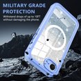 thumbnail image 6 of Casetego for iPhone 16e Magnetic Case 2025,[Compatible with MagSafe] Built-in Tempered Glass Screen Protector Full Body Shockproof Protective Phone Cover for Women Girls,Blue Glitter, 6 of 9