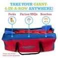 thumbnail image 4 of Giant 4 in a Row Connect Game - Storage Carry Bag Included, 4 Feet Wide by 3.5 Feet Tall - Oversized Activity for Kids and Adults, 4 of 6
