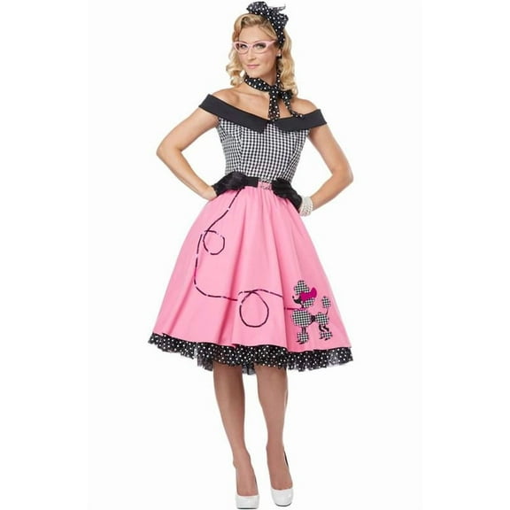 California Costumes Nifty 50's Poodle Skirt Costume Adult Large Female