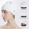 thumbnail image 2 of Gorro de natación de silicona, gorro de baño cómodo, ideal para cabello rizado, corto, medio largo, gorro de natación para mujeres y hombres, gorros de ducha que mantienen el peinado sin cambios Ormromra LRWJ848-7, 2 of 6