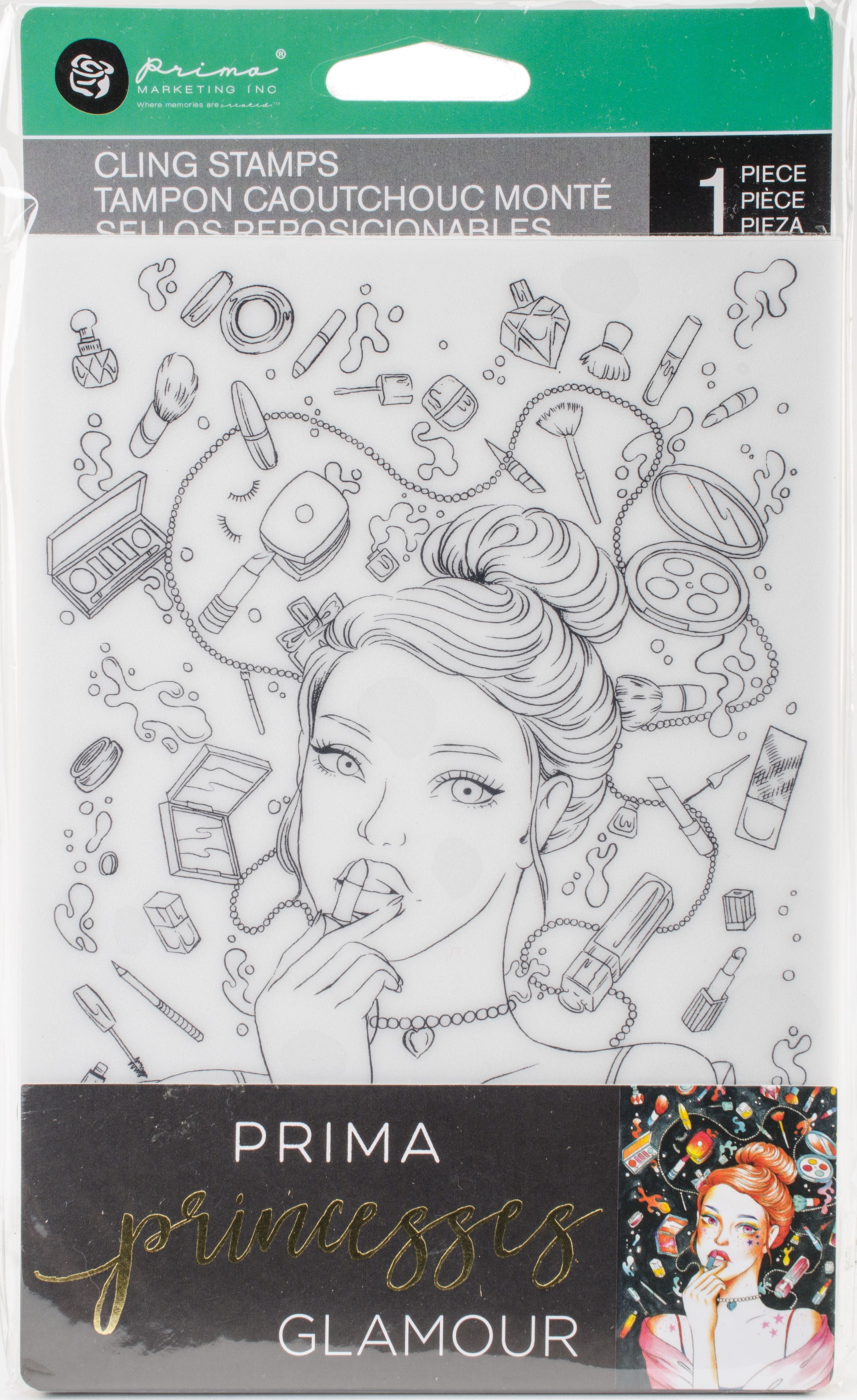 Prima Princesses Cling Stamp 5'X7'-Glamour