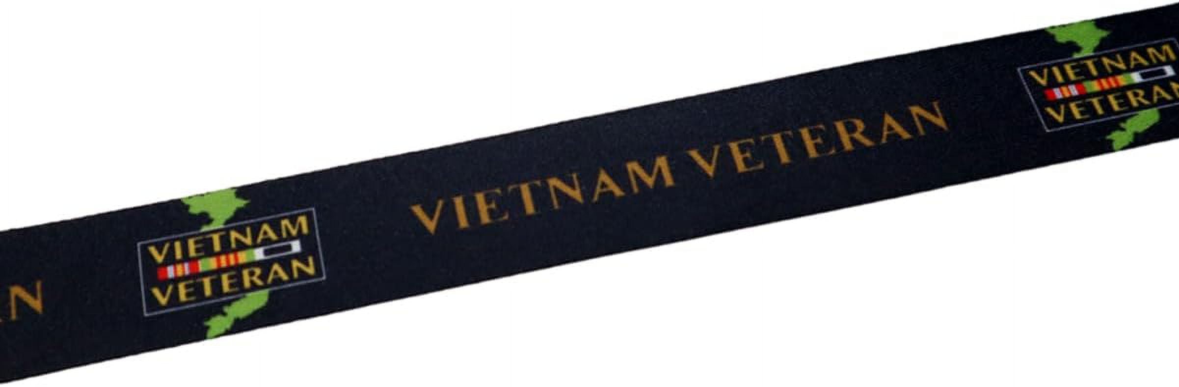 Vietnam Veteran Lanyard - 3/4" X 22" Screen Printed With Detachable Clip For Badges & Keys