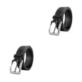 thumbnail image 2 of Qarigey Cinturón de hombre trenzado elástico de PU con artesanía exquisita y sin hilo suelto Cinturón de PU informal sin rebabas Negro 110cm 2Conjunto, 2 of 6