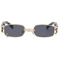 thumbnail image 1 of Gafas de sol Gafas de sol Gafas retro Montura estrecha Gafas 4 Protección para dorado, 1 of 8