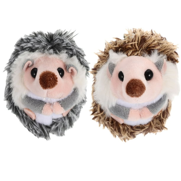 2 llaveros de peluche con forma de erizo para mochila escolar, regalo conmemorativo