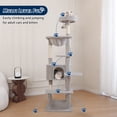 thumbnail image 5 of Vibrant Life 70” Cat Tree for Indoor Cat,Multi-Level Cat Tower with Scratching Posts, Light Gray, 5 of 13
