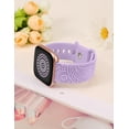 thumbnail image 4 of Toyouths Floral Engraved Compatible with Versa 2/Versa/Versa Lite Watch Bands Women Men, Cute Soft Sport Summer Dressy Silicone Strap with Fancy Boho Henna Pattern for Versa 2, 4 of 6