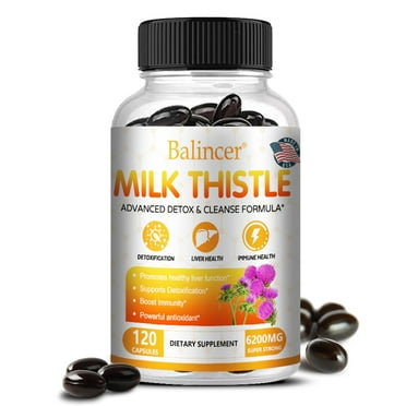 Milk Thistle Capsules With Beet Root 1000mg Dandelion 150mg Artichoke 1500mg, Liver Support & Antioxidant Supplement, 120 Capsules