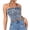 Blue, variant on Qiopertar Denim Bustier Tops for Women Washed Strapless Slim Corset Tank Tops Summer Casual Fashion Beach Vacation Boho Wrap Bodice, Light Blue XS
