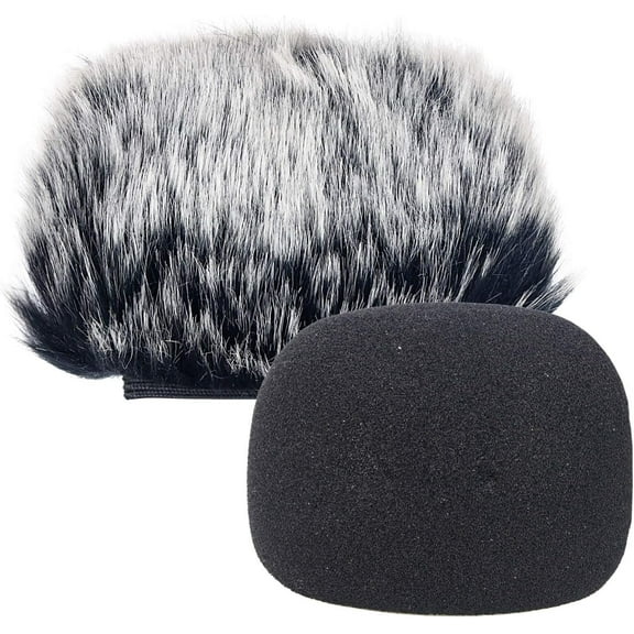 SUNMON Windscreen Deadcat and Foam Cover for DR-05X DR-05 Mic Recorders, Indoor Outdoor Microphone Wind Muff