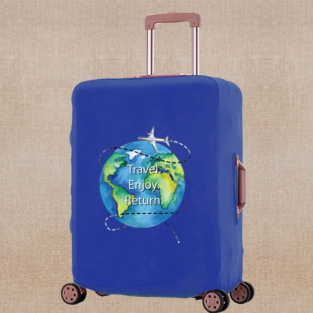 Luggage Cover Dust-proof Thicken Suitcase Accessory Covers Apply To 18-32 Inch Travel Print Trolley Elasticity Protective Case 8Travel017 S (18-21inch)