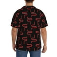 thumbnail image 5 of Xecao offers the Red Snake for Men's Casual Short-sleeved Shirt, a button-up collared shirt with a pocket, perfect for beach vacations and yacht travel in the X-Large size., 5 of 7