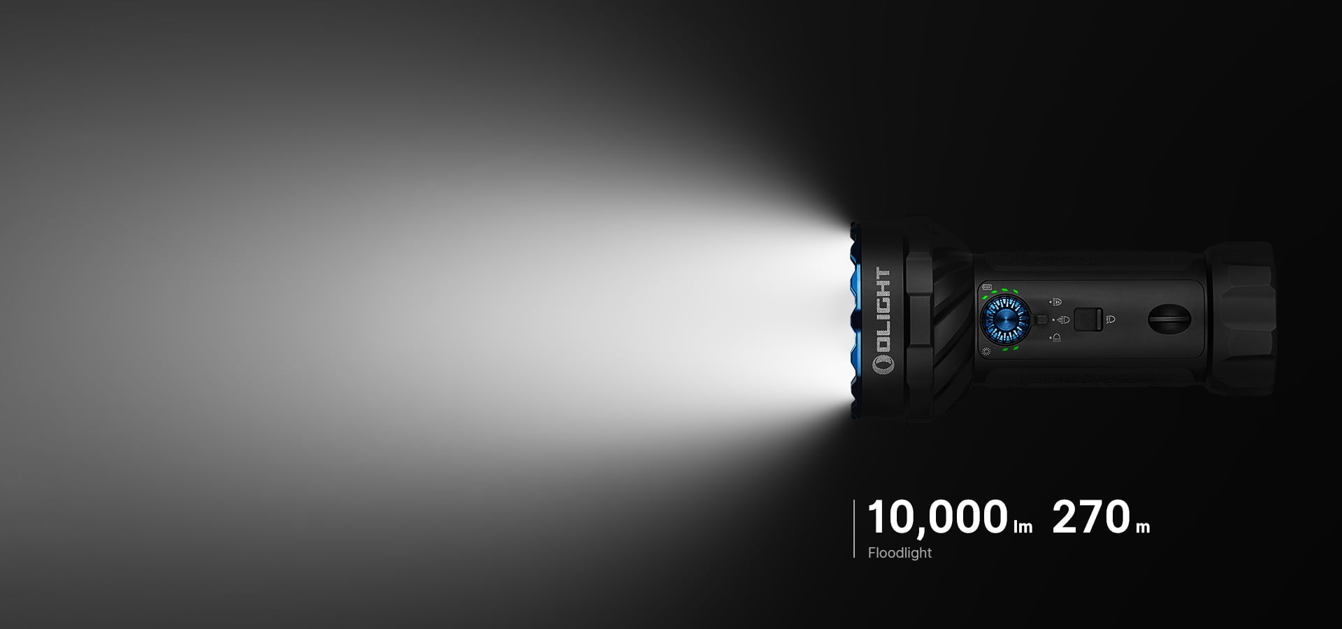 Olight Marauder Mini 2 10,000 Lumen Ultra Bright Long Throwing Flashlight + OPatch