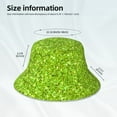 thumbnail image 3 of Fotbe Lime green glitter Sombrero Tipo Pescador con Estampado – Sombrero de Sol de Algodón de Moda para Playa, Golf, Pesca, 3 of 6