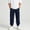 Dark Blue, variant on Eltusu Boys Cotton Sweatpants, Casual Elastic Waistband Comfort Solid Color Kids Joggers Dark Blue Size 10-12 T