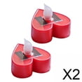 thumbnail image 1 of 2x2 Piezas Luz De Vela Con Energía Solar Luz Ambiental Decorativa Impermeable Reutilizable Iluminación Roja Del Corazón, 1 of 8