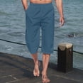 thumbnail image 6 of LADIGASU Men's Capri Pants with Drawstring Breathable Casual Pants for Travel, Beach,Outdoor, 6 of 6