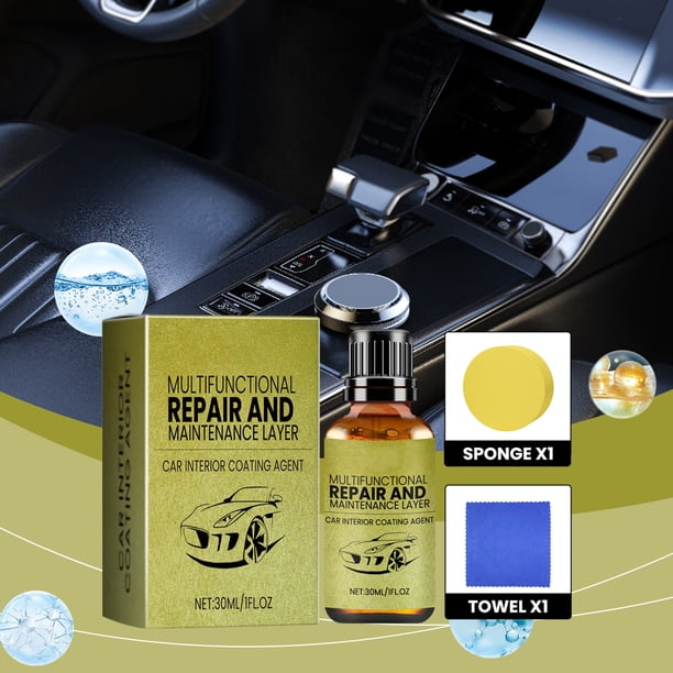 Fiudx Ofertas flash del día solo en línea Agente de revestimiento interior del coche Agente de revestimiento de reacabado interior del coche Agente de restauración de piezas de plástico 30 ml