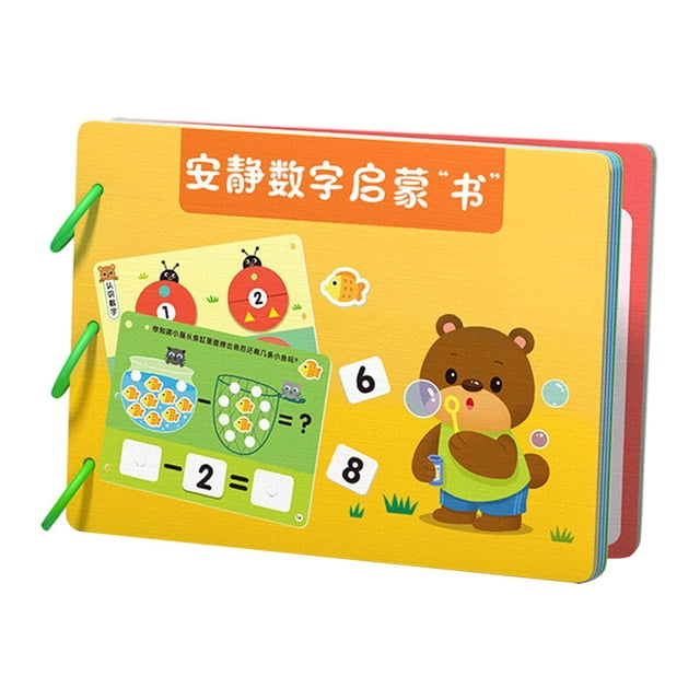 Milaget Montessori Toy Easy Use Durable Early Learning Interaction Game Sticker Book B