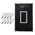 thumbnail image 1 of DYNWAVECA Baseball Batting Cage Backdrop Backstop Padding Mat with Elastic Ropes Practice Tool with Strike Zone Heavy Duty for Pitching, 1 of 9