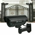 thumbnail image 3 of YouLoveIt 1/2/4pc Dummy Security Camera Fake Security Camera Bullet Fake Surveillance System with Realistic Red Flashing Lights and Warning Sticker Use for Homes & Business, 3 of 7