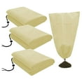 thumbnail image 2 of 1PC Winter Cover with Drawstring - 31.5 x 39.37 Inch Beige Freeze Protection Cover Bag, Waterproof Shelter for Outdoor Garden Plants, Shrubs & Saplings, 2 of 9