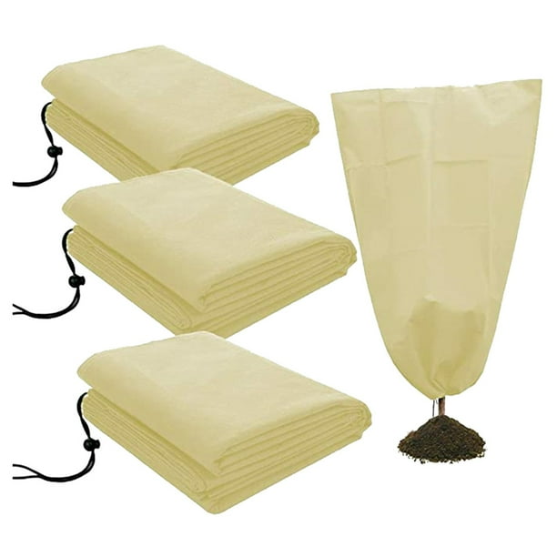 Fundas y mantas antiescarcha para árboles, fundas y bolsas con cordón, en blanco y verde