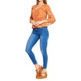 thumbnail image 2 of Blusa Mujer Manga Campana Cuello V Floreada Casual rojo CH, 2 of 5