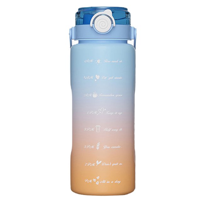 CSChome Gobelet Grande Capacité 2000ML Bouteille d'Eau Alimentaire Étanche avec Échelle pour Boisson Sportive