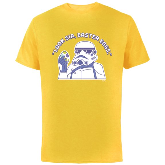 Star Wars Stormtrooper Look Sir Easter Egg Funny - Short Sleeve Cotton T-Shirt for Adults - Customized-Yellow
