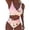 Pink, variant on Women Criss Cross Bikini Set Fashionable Floral Print Relaxed Fit 2 Piece Bathing Suit Tummy Control Summer Beach Swimsuit Blue XXL