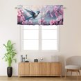 thumbnail image 2 of Hummingbird Curtain Valances for Kitchen Windows Watercolor Purple Floral Flower Bird Spring Garden Rod Pocket Valances for Bedroom Living Room Dining Room 54 by 18 in, 1 Panel, 2 of 6