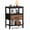 Black & Antique Wood, variant on EDX Wall-Mounted Bedside Table, Built-in Outlet with USB/Type-C Ports and Adjustable Drawer, 3-Tier Storage Shelf with Fabric Drawer for Bedroom Space Saving, White