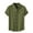 Olive Green, variant on Wyobmus Mens Cotton Linen Shirt Casual Solid Color Button Down Cardigan Tshirt Pocket Short Sleeve Turndown Collar Blouse Shirt Olive Green