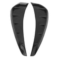 thumbnail image 4 of Pair Side Fender Vent Cover Trim PU Rubber Glossy Black Universal Car Exterior Decor, 4 of 5