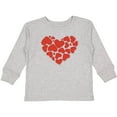 thumbnail image 3 of Inktastic Love, Hearts, Red Hearts, Valentine's Day Girls Long Sleeve Toddler T-Shirt, 3 of 5