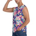 thumbnail image 3 of Pofeuu Skull rainbow color space Print Men's Muscle T-Shirt, Sleeveless, Muscle Tank, Classic Muscle Tee Top For Men Casual Sleeveless Muscle T-Shirt Trendy Clothes-Large, 3 of 7
