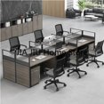 thumbnail image 3 of Employee Combination Office Desk Multiple Seats Modern Screen Office Desk Partition Station Bureau Meuble Work Furniture QF50OD My Lux Decor Round, 3 of 15