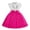 Hot Pink, variant on Dress Girls Embroidered Stand Collar Princess Dress with Bubble Flying Sleeves Sequin Patchwork Mesh Skirt and Satin Bow Belt Knee Length Party Holiday Dress for Girls 3-10 Years