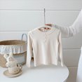 thumbnail image 5 of Teen Girls Shirts Long Sleeve Henley T Shirts Button Up Slim Fit Tops Basic Tees Round Neck Ribbed Knit Shirts Girls Fall Winter Clothes Size 11-12T, 5 of 6