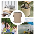 thumbnail image 6 of Nieyigj 24 Gallon Pop Up Camping Trash Can with Zippered Lid, Heavy Duty Oxford Cloth Foldable Yard Waste Bag, Portable Outdoor Garbage Container for Garden, Picnic, and RV Travel, Coffee, 6 of 9