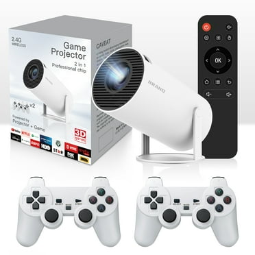 CANGTEENER M300MAX Mini Game Video Projector 4K/HD/3D Supported WiFi 6, Bluetooth 5.4, Android 11, Auto Keystone for Home Theater/Play Games