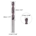 thumbnail image 2 of Uxcell 3.7mm DIN K45 Tungsten Carbide AlTiSin Coated Twist Drill Bit for Stainless Steel, 2 of 5