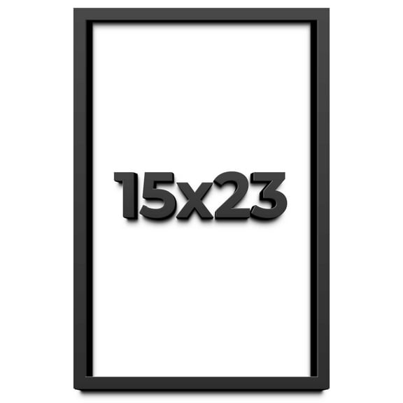15x23 Shadow Box Frame Black | 1 inches Deep Real Wood Contemporary Shadowbox Display Frame | UV