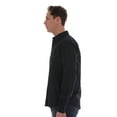 thumbnail image 2 of Whiskey and Oak Mens Solid Slim Fit Long Sleeve Button Down Shirts 67906-BLK-S (Navy, Medium), 2 of 3