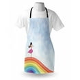 thumbnail image 4 of Ballerina Apron, Graphic Illustration Drawing of Lady Dancing Freely on a Rainbow with Music Notes, Unisex Kitchen Bib with Adjustable Neck for Cooking Gardening, Adult Size, Multicolor, by Ambesonne, 4 of 4